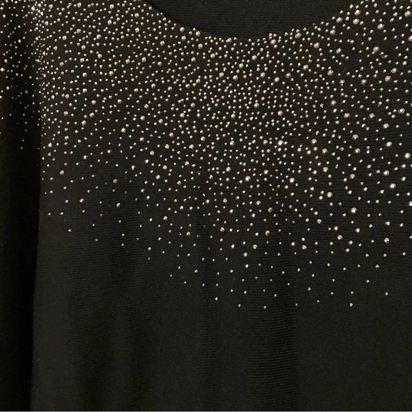 Gorgeous Warm Sparkling Size 3X Rhinestone Sweater TOP Flattering Long-Sleeves! - Picture 6 of 7